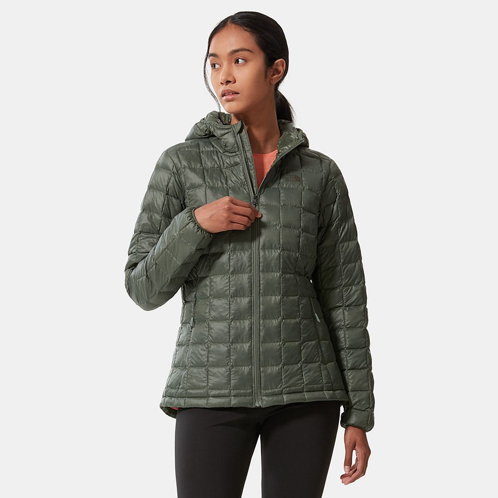 The North Face Hooded Jacket Womens Australia - The North Face Thermoball™ Eco Green Hiking (OZE-391